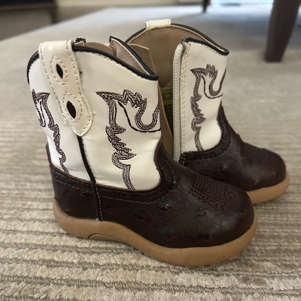 Baby Cowboy Boots - Roper Brown and White